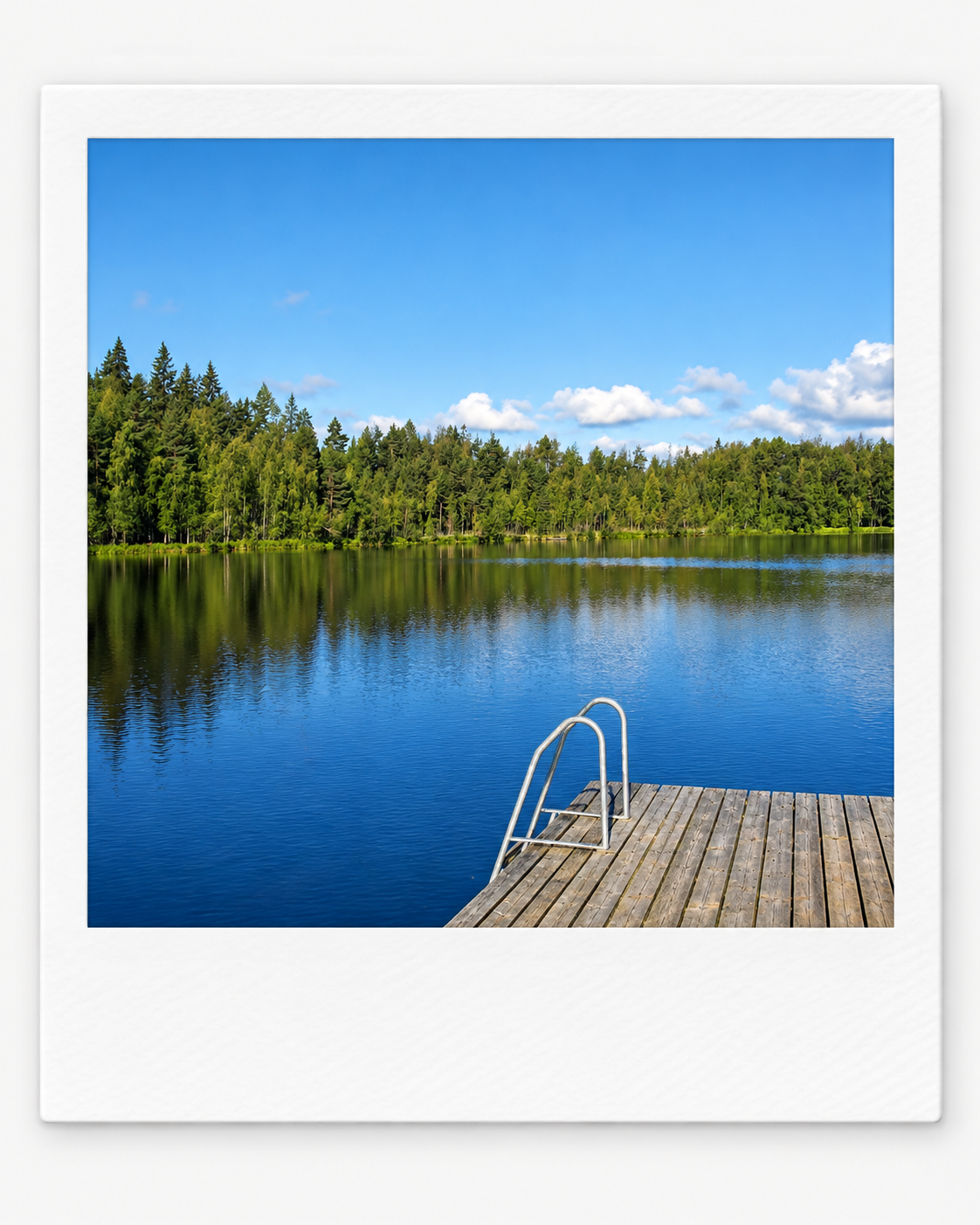 Polaroid Am Ruhigen Waldsee
